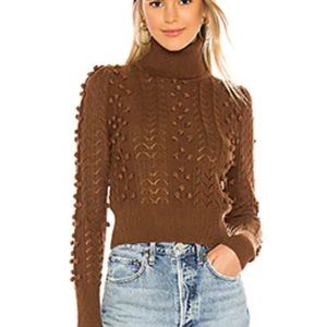 New tularosa knit crop turtleneck top
